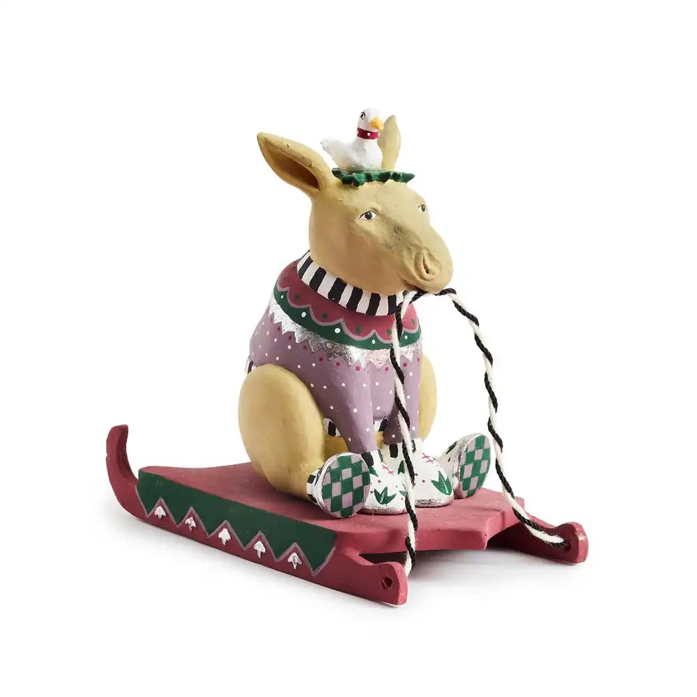 Patience Brewster Mooseltoe Baby Moose on Sled