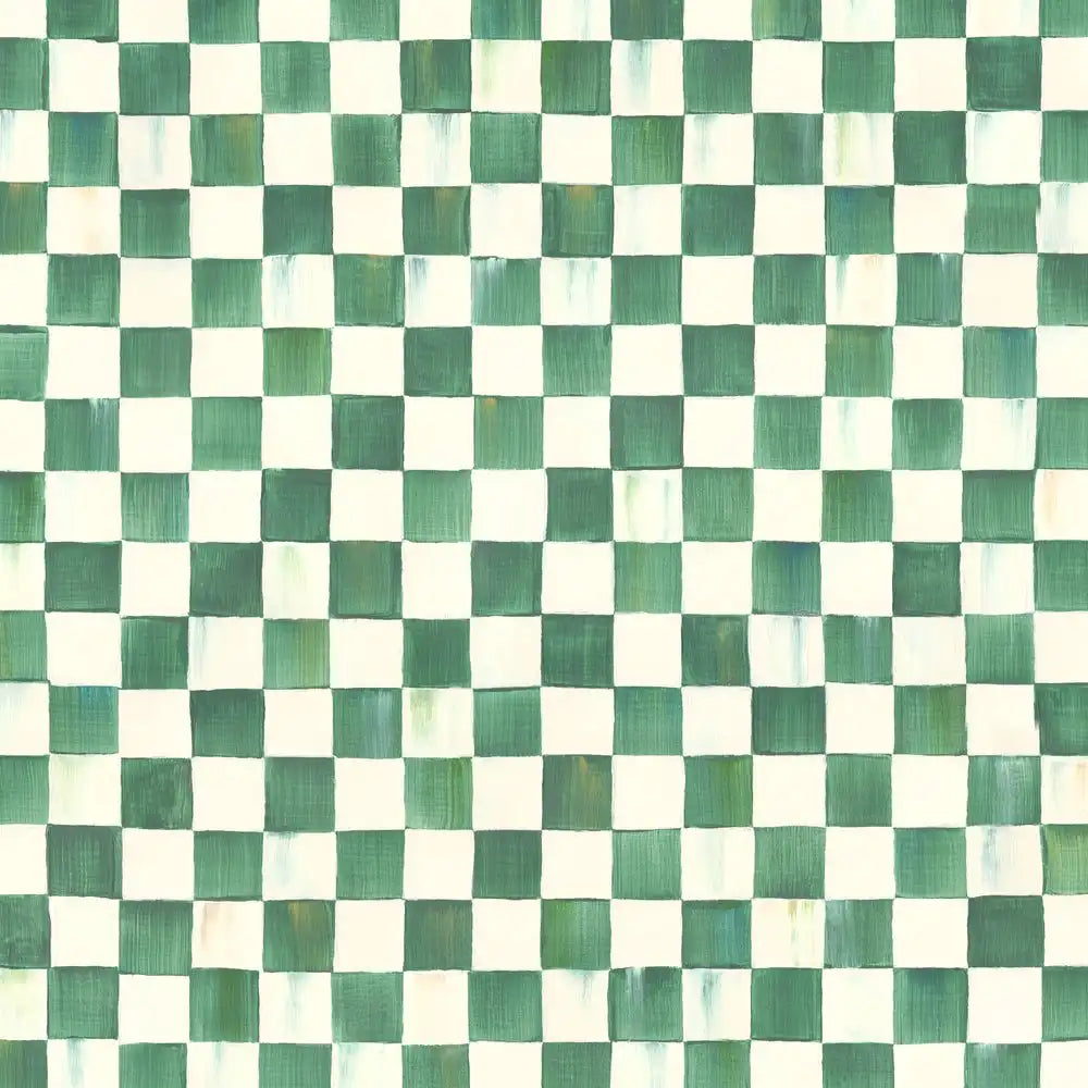 Emerald Check Gift Wrap, Set of 2