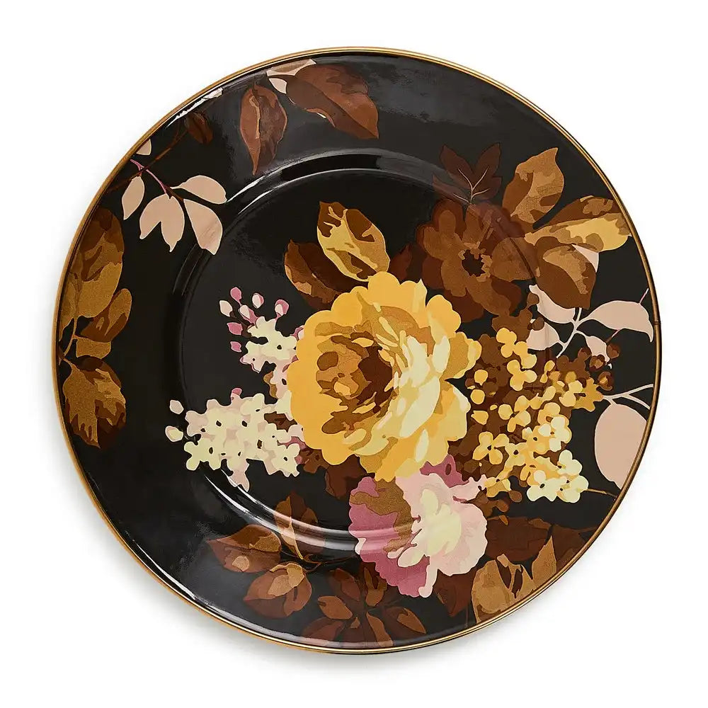 Wild Rose Brown Salad Plate