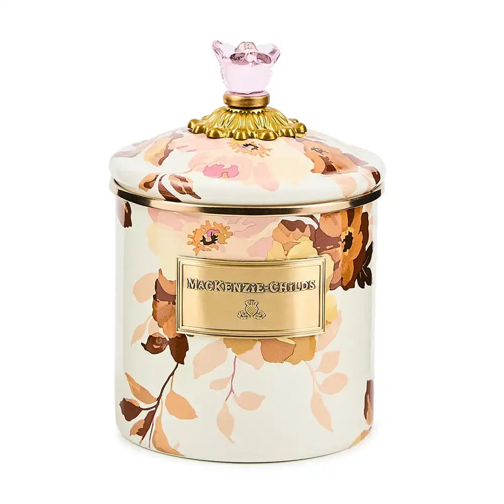 Wild Rose White Canisters, Set of 3