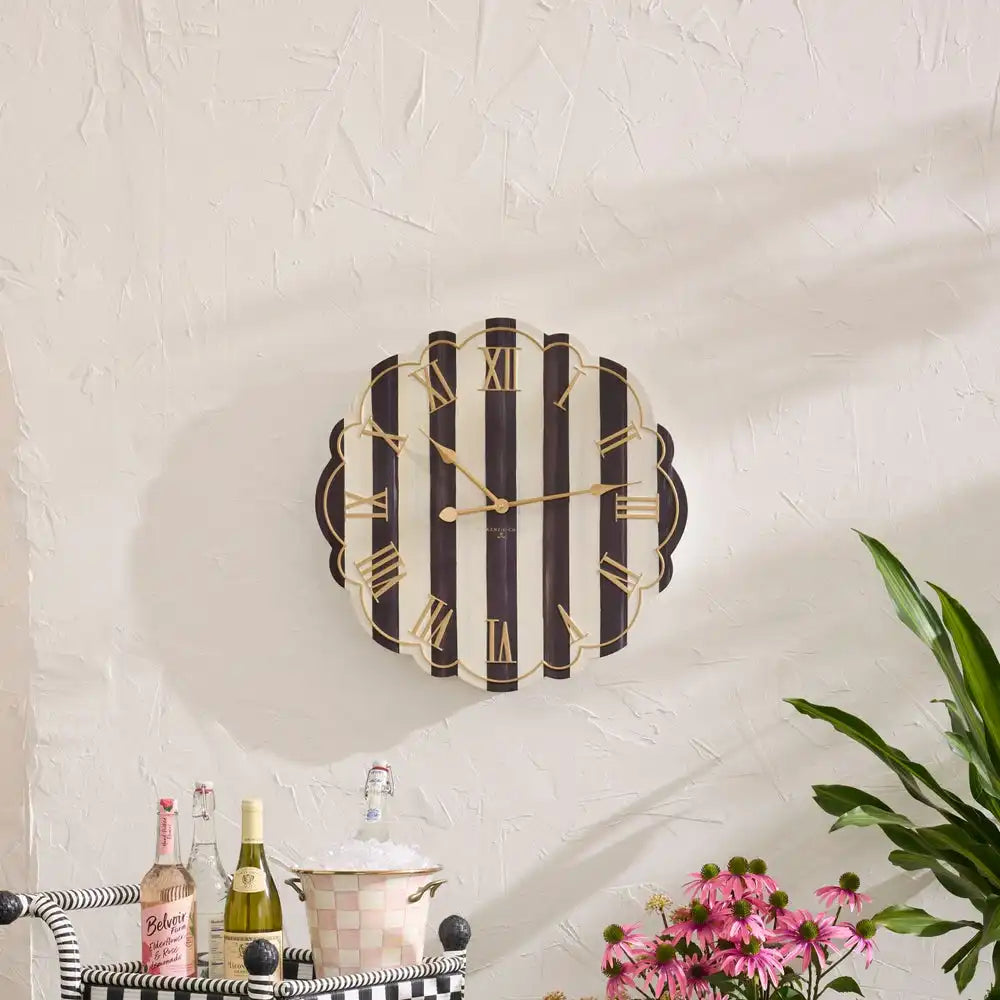 Courtly Stripe Wall Clock