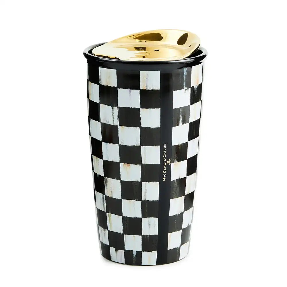 Courtly Check Ceramic Travel Cup